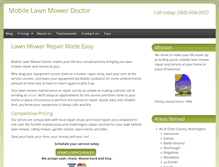 Tablet Screenshot of mobilelawnmowerdoctor.com
